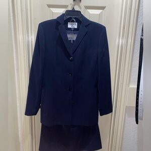 Navy Blue Kasper Skirt Suit 8